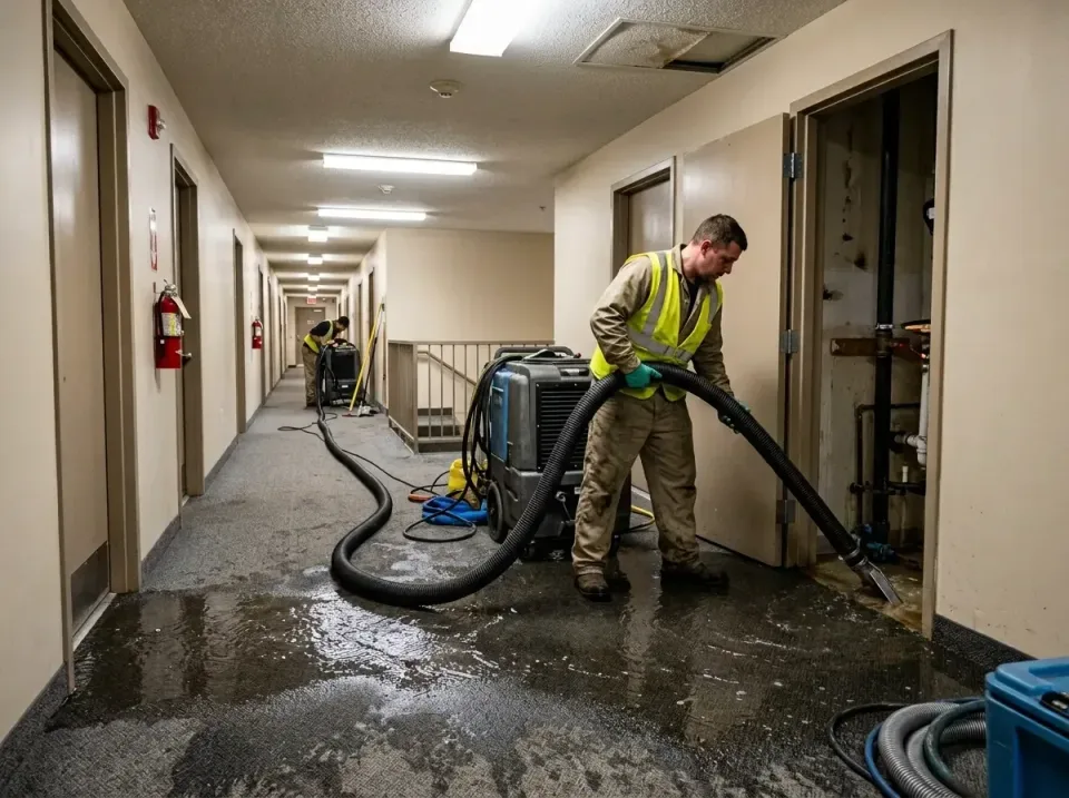 multi-unit-apartment-hallway-f-005 — frequently asked questions, Emergency Burst Pipe Water Extraction & Removal in Sugar La…